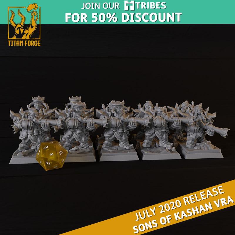 Gunners - Sons of Kashan Vra - Titan Forge Miniatures July 2020