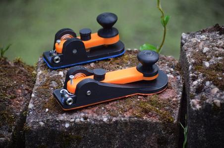 Straight Morse Key - XL - With Magnets - By DJ9FM