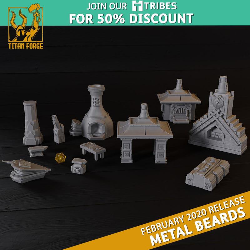 Terrain set - Metal Beards - Titan Forge Miniatures February 2020