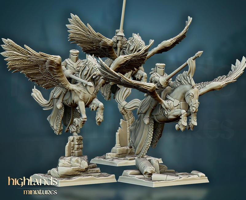 DISCONTINUED - Pegasus Knights - Highlands Miniatures