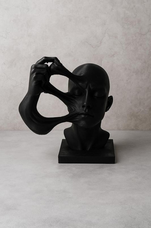 Fragment of Perception – Surreal Face Sculpture