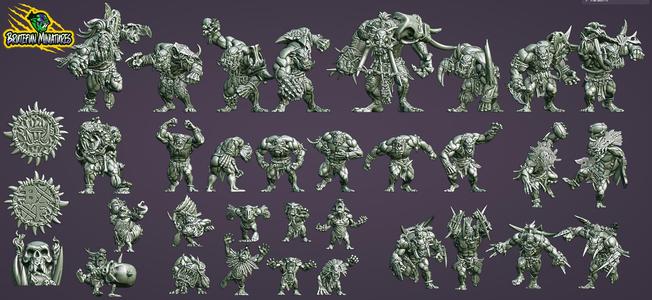 Fantasy Football Savage Orc Team - COMPLETE TEAM BUNDLE - Presupported