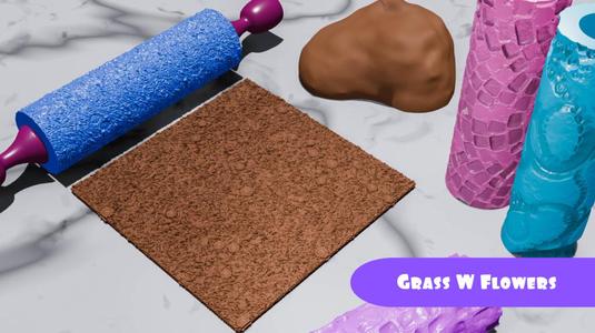 Clay Roller- Grass with Flowers (RPG)