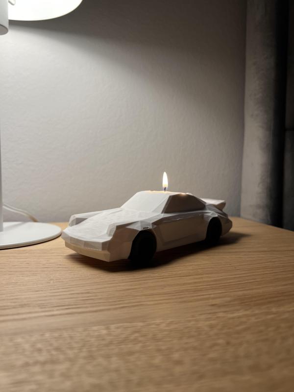 Low Poly Porsche 911 Turbo Tealight holder