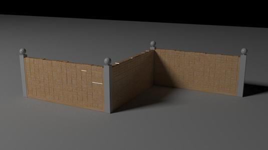Simple Wall / Fence expandable - Einfache Mauer / Zaun, beliebig erweiterbar