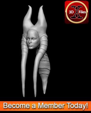 Shaak-ti Jedi Head Sculpt - Star Wars Action Figure - DIY Black Series Customs