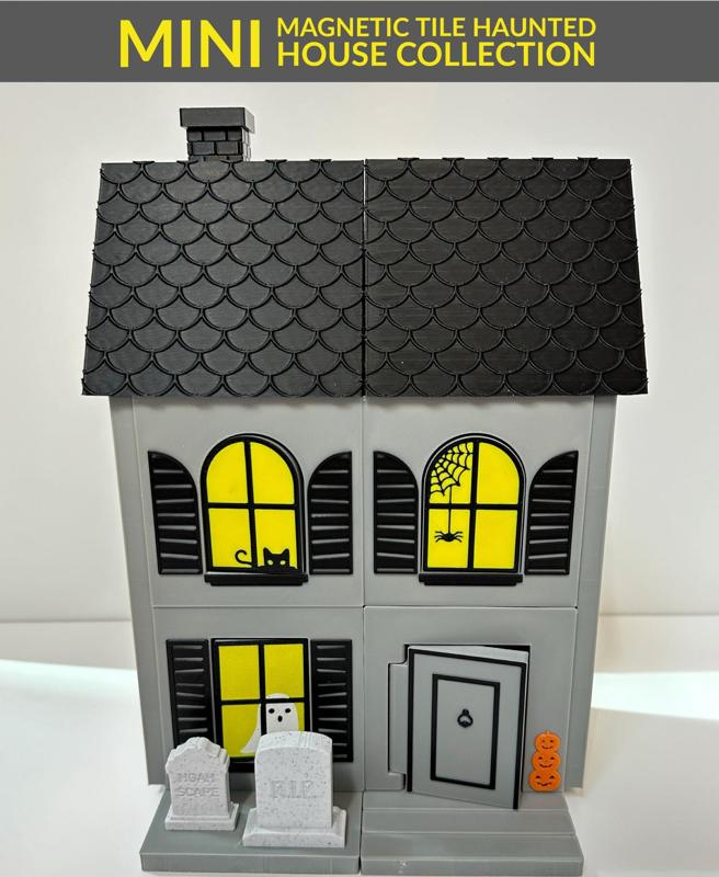 Mini Magnetic Tile Haunted House Collection