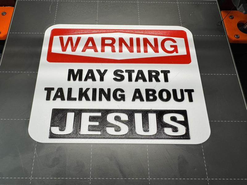 Warning May Start Talking about Jesus