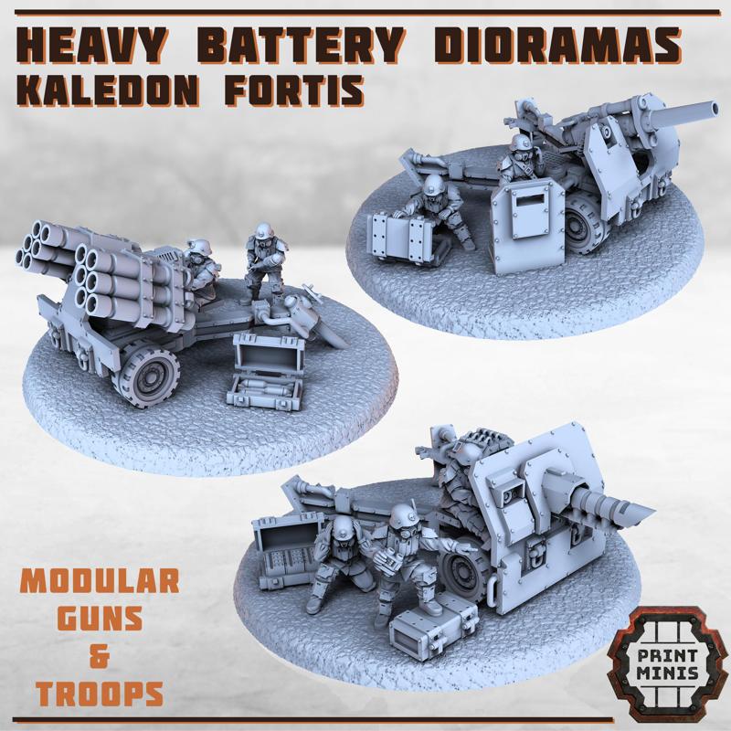 Heavy Battery Dioramas x3