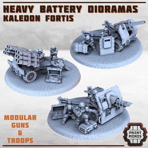 Heavy Battery Dioramas x3