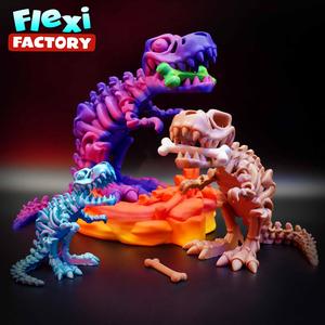 Public Release: Flexi Factory Skeleton T-Rex