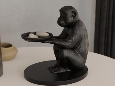 Monkey Tray Stand - Unique Contemporary Home Decor
