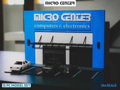 Micro Center Model Set - 1:64 Scale Diorama