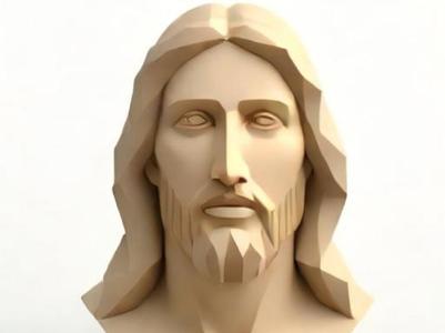 Bust Jesus - Low poly