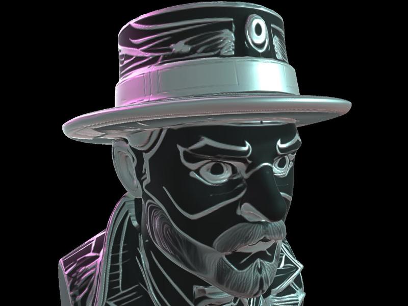 Cyberpunk Gentleman Bust
