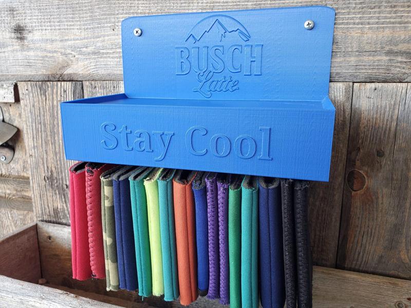 Side Load Koozie Rack - Busch Latte