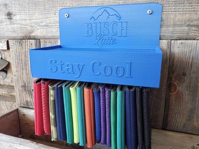 Side Load Koozie Rack - Busch Latte