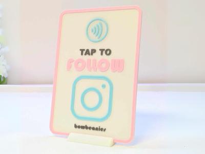 NFC Tap-to-Follow 3D Display Stands for Business