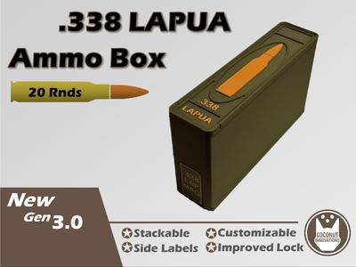 Ammo Storage Box .338 Lapua Magnum .338 LM 