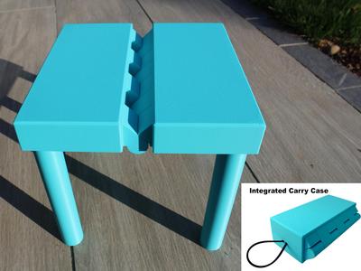 Kid's chair in a box. Portable camping seat & case