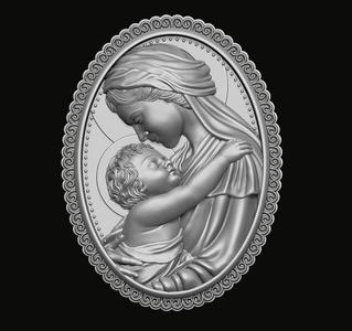 Mary with Baby Jesus  3D print model