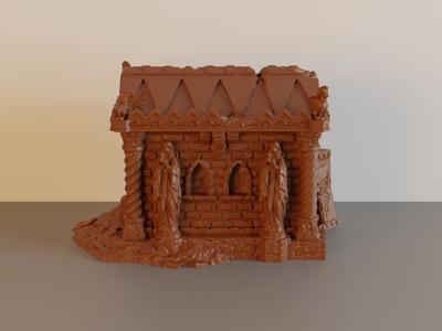 Small Ruined Tomb / Mausoleum terrain piece