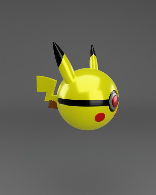 PikaBall Piakchu Themed Pokeball - Fan Art