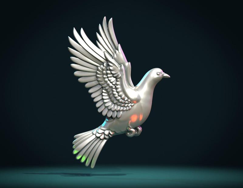 Pigeon bas-relief