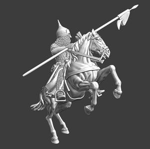 Mounted Heavy Russian Warrior - with lance