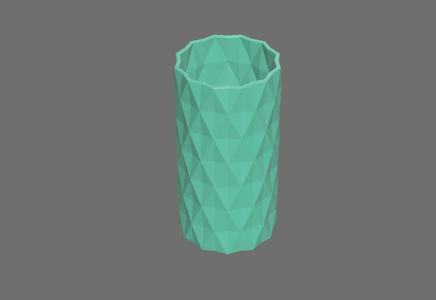 Vase 101 - Faceted Cylinder   