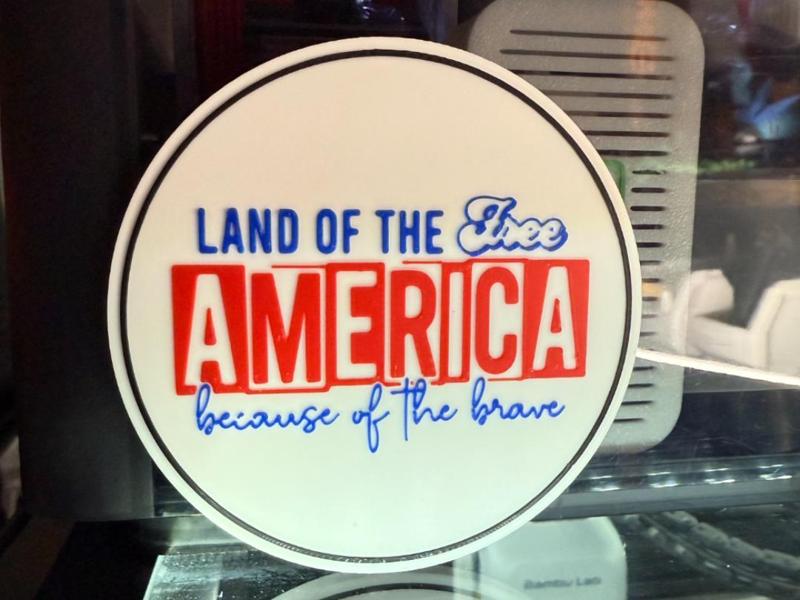 LAND OF THE FREE BECAUSE OF THE BRAVE 