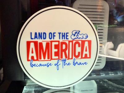 LAND OF THE FREE BECAUSE OF THE BRAVE 