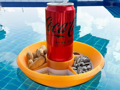 Floating drink and snack tray