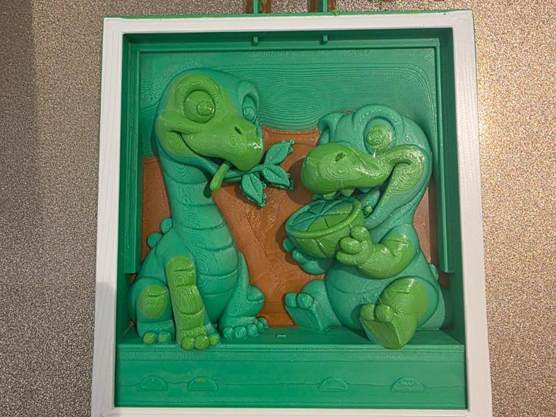 Cute Dino Relief Art