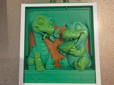 Cute Dino Relief Art