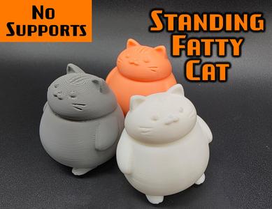 Standing Fatty Cat No Supports