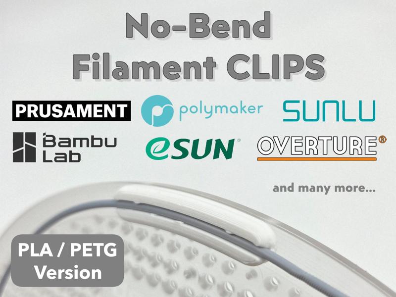 No-Bend Filament Clips for PLA/PETG (5 Brands)