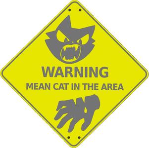 Cat warning sign