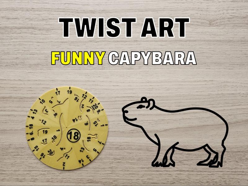 Twist Art 18 Capybara - Rotary Drawing Stencil