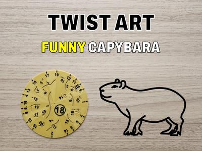 Twist Art 18 Capybara - Rotary Drawing Stencil
