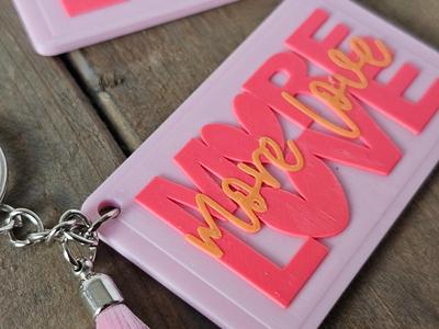 MORE LOVE keychain - key ring