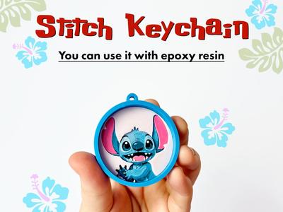 Stitch Keychain (you can use it with epoxy resin)