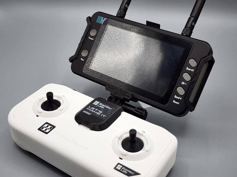 FPV Monitor Mount for CyberBrick Official Remote 
