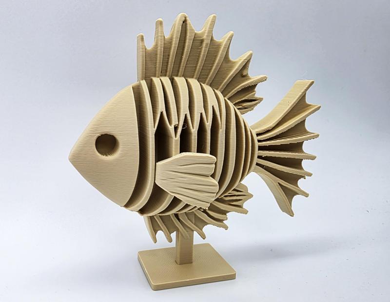 Wooden Fish Sculpture 3