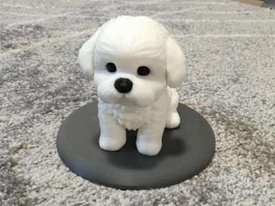 Seated Maltese Miniature