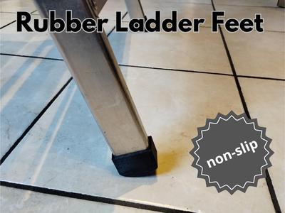 Non-slip rubber ladder feet
