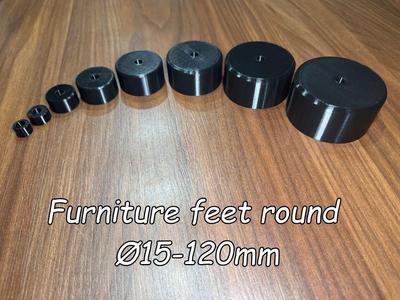 Furniture legs round Ø15-120mm