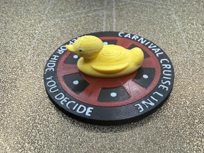 CARNIVAL CRUISE DUCK POKER CHIP FOR HIDING