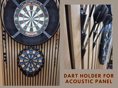 Dart holder for acoustic panel