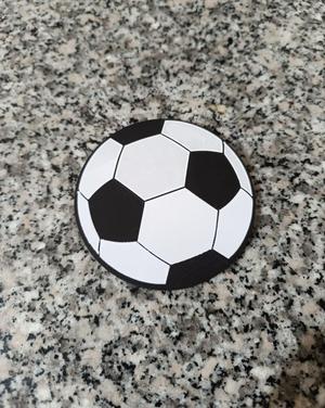 Soccer ball coaster